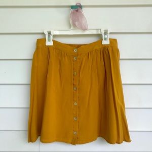 Yellow Button Skirt
